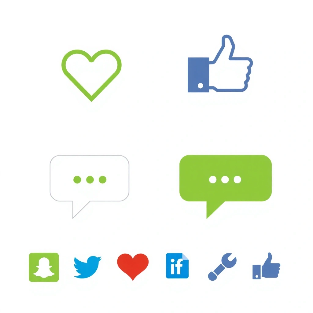 Icon representing social media sharing buttons.